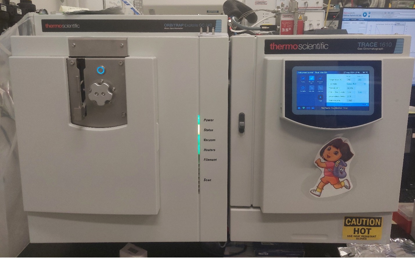 “Dora The Exploris”, the mass spectrometer I am using for most of my research at NASA Goddard.